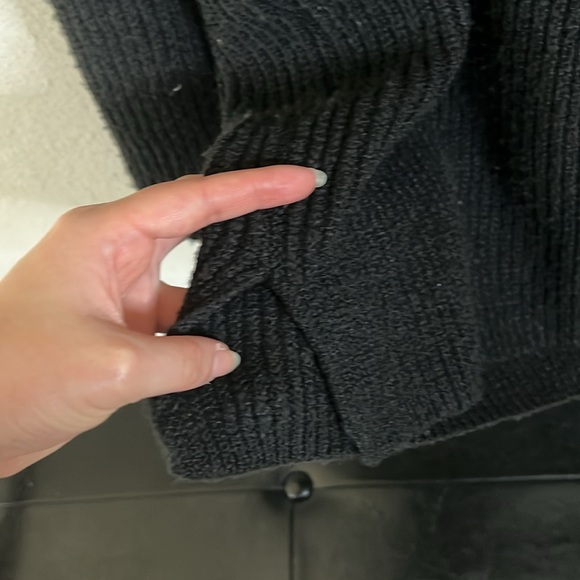 For the Republic Black Knit Sweater Womens Size Medium Fall Winter Casual Cozy - Picture 6 of 13